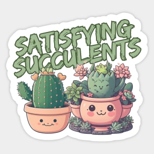 Gardening - Satisfying succulents Sticker